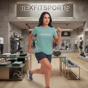 เสื้อยืดโอเวอร์ไซส์ผู้หญิง REXFITSPORTS 2026 แบบสั่งทำพิเศษ ทรงหลวม แขนสั้น สวมใส่สบาย เหมาะสำหรับออกกำลังกาย โยคะ ชุดกีฬา รับทำโลโก้แบรนด์ส่วนตัว - Product Image 4