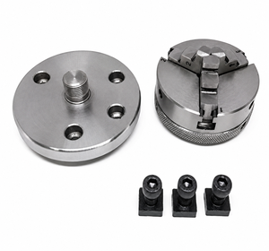 Mandrin de tour miniature à 3 mâchoires auto-centrant 2-1/2\" 65 mm M14 X 1 fileté et plaque arrière - Product Image 2
