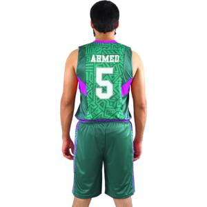 Ensemble de maillot et short de basketball personnalisés de haute qualité avec service d'impression de logo, nom et numéro pour l'école, le club, l'académie - Product Image 2