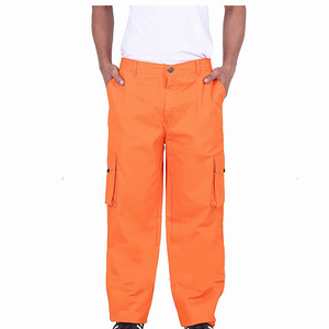 Pantalones Cargo de Lona de Algodón para Hombre, Cintura Media, Peso Medio, Transpirables, Ecológicos, con Cordón y Múltiples Bolsillos, Directo de Fábrica - Product Image 1