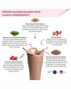 Proteína Vegetal en Polvo 20-25g de Proteína Suplemento Vegano con BCAA, EAA y Fibra Recuperación Muscular Sabor Chocolate y Mantequilla de Cacahuete - Product Image 4