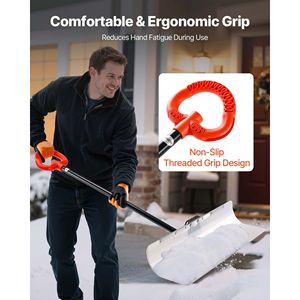 Pala da Neve con Impugnatura Ergonomica, Lama in Plastica HDPE da 36 Pollici, Pala Invernale da Esterno con Manico Segmentato - Product Image 4