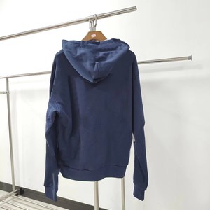 เสื้อฮู้ดผู้ชายสีดำ ทรงปกติ ผ้าฝ้ายถัก 100% สีพื้น สวมใส่สบายๆ สำหรับฤดูใบไม้ร่วง - Product Image 4