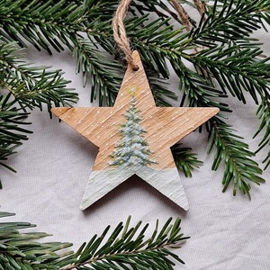 <b>Wooden</b> Reindeer Hanging Ornament Laser Cut Heart Design <b>Christmas</b> <b>Tree</b> Decoration Cute Style Machine Made - Product Image 6