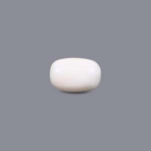 Natural White Coral Loose Gemstone 4 Carat Certified Wholesale 10mm - Product Image 1
