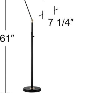 Lámpara de Pie de Diseño Premium con Acabado Dorado y Base de Mármol para Sala de Estar de Lujo - Product Image 4