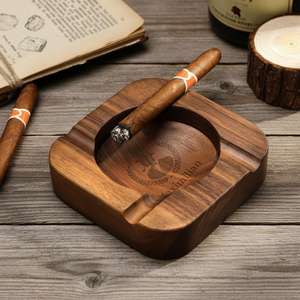 Cendrier de table carré en bois naturel fait main, style américain, pour la décoration de la maison, cadeau à prix abordable - Product Image 5