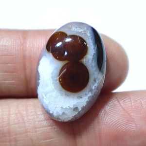 หินโมราอะเกตเจียระไนแบบหลังเบี้ยอะเกตตามธรรมชาติกำไลข้อมือหินอาเกตแบบเรียบขายส่งสำหรับหินอัญมณี - Product Image 1