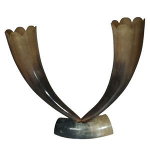 Jarrón de Flores de Cuerno de Búfalo con Diseño Geométrico para Mesa de Oficina en Casa, Maceta de Cuerno de Búfalo para Hogar y Jardín - Product Image 5