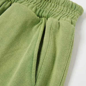 Short de survêtement en coton délavé à l'acide vintage pour hommes, taille élastique-solide, décontracté, fourniture de service OEM - Product Image 3