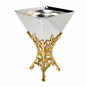 Luxury Brass <b>Bakhoor</b> Burner Metal Gold Mubkhar With Wooden Ring Traditional Middle East Arabic <b>Oud</b> Incense Censer Ramadan Gift - Product Image 3