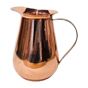 Jarra de Agua Clásica Ecológica de Cobre Puro con Tapa y Asa con Acabado Martillado para Uso en el Hogar, al Aire Libre y para Comer - Product Image 4