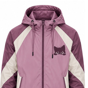 Windbreaker <b>Jacket</b> for <b>Men</b> <b>Lightweight</b> Outdoor Sports Water Resistant Full Zip Hooded Activewear Custom Sportswear Factory Maker - Product Image 3