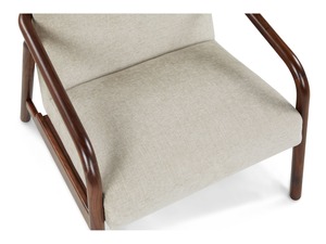 Sillón Moderno de Mediados de Siglo con Tapicería Beige y Patas Cónicas, Mueble Cómodo para Sala de Estar - Product Image 4