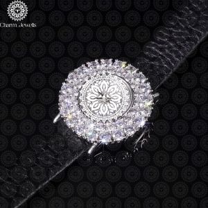 Montre de luxe pour homme en acier inoxydable Charm Jewells, cadran de 40 mm, bracelet de 20 mm, lunette sertie de diamants, fermoir caché à bouton-poussoir, mouvement mécanique - Product Image 5
