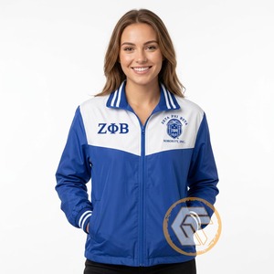 GREEK TREASURES Chaqueta de Mujer de Alta Calidad de la Hermandad Zeta Phi Beta, Estampada y Bordada, Transpirable, para Otoño e Invierno, Gran Venta - Product Image 2