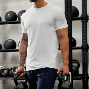 Camiseta Blanca de Algodón 100% de 220g con Logotipo Bordado Personalizado al por Mayor, Camiseta Lisa Extra Grande para Hombre - Product Image 4