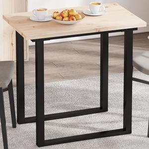Tavolo da pranzo in legno di pino massiccio naturale di Design rustico rettangolare medio con piano del tavolo - Product Image 1