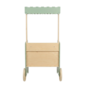 Carrito de Mercado de Madera Ecológico, Juguete de Simulación para Niños con Ruedas y Compartimentos de Almacenamiento, Venta al Por Mayor - Product Image 3