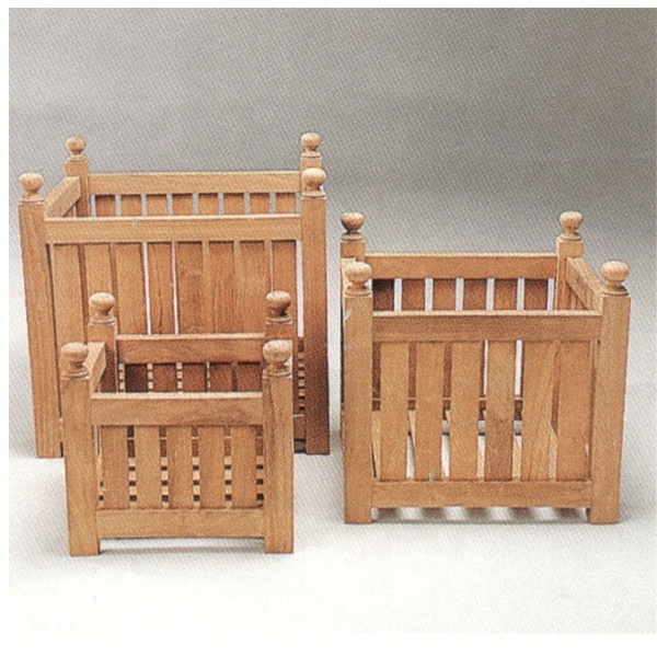 Classic Teak Wood Garden Planters Outdoor Patio Furniture Flower Pots Home Decor with 1 Year Warranty