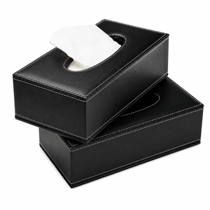 Boîte à mouchoirs carrée en similicuir de qualité export, distributeur de serviettes en cuir synthétique pour hôtel, bureau, décoration intérieure, personnalisable - Product Image 5