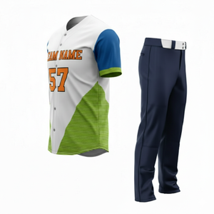 Nouvelle tenue de baseball personnalisée 2026, couleur unie, imprimée, qualité supérieure, vêtements de sport d'équipe, faible MOQ, vente en gros, OEM, ODM - Product Image 1