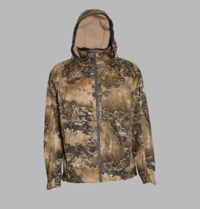 Veste de chasse softshell coupe-vent pour homme, respirante, entièrement zippée, avec col montant et poches poitrine et hanches - Product Image 1