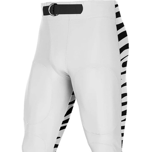 Mens Black <b>Padded</b> American Football Pants Belt Closure Breathable Athletic Practice Game Performance Sportswear Adult Wear pants - Product Image 6