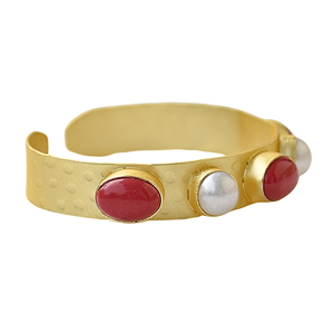 Stone Bangle Cuff Gold plated fashion jewelry <b>bracelets</b> - Product Image 2