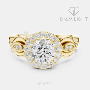 Bague de mariage en or blanc 14 carats avec diamant de laboratoire de 1,00 carat, taille ronde, certifiée IGI, bijou raffiné, cadeau pour fiançailles, mariage ou anniversaire - Product Image 5