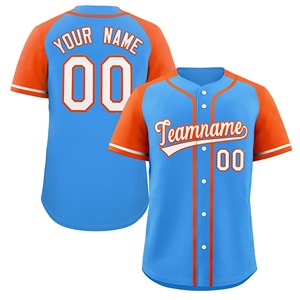 Baseball Jersey V-Neck With <b>Red</b> <b>Stripes</b> And Embroidered Letter Polyester Knit Fabric, Slight Stretch, Sports <b>Top</b> For Men - Product Image 5