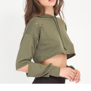 Nueva Sudadera Corta Personalizada de Invierno para Mujer con Logotipo Frontal, Tejido de Forro Polar, Secado Rápido y Ligera - Product Image 1