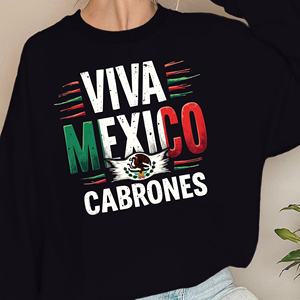 Sudaderas bandera española larga vida México Mujer - Product Image 1