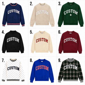 เสื้อสเวตเชิ้ตคอเต่าทรงโอเวอร์ไซส์สำหรับผู้หญิง พิมพ์ลายตัวอักษรตามสั่ง ปักลาย ตกแต่งขอบสีตามสั่ง ไหล่ตก ทรงถัก สำหรับฤดูใบไม้ร่วง/ฤดูร้อน - Product Image 3