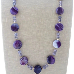 Unisex Trendy Rose Gold Resin <b>Beads</b> <b>Necklace</b> From India Rhodium & Platinum Plated for Party - Product Image 1