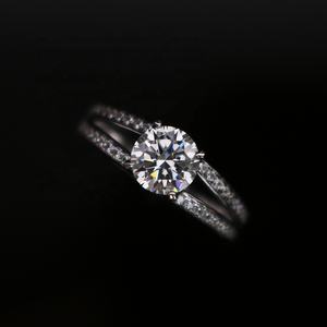 Test de diamant réussi GRA certifié Moissanite 925 bague de fiançailles de mariage en argent sterling pour les femmes Destiny Jewwllery - Product Image 4