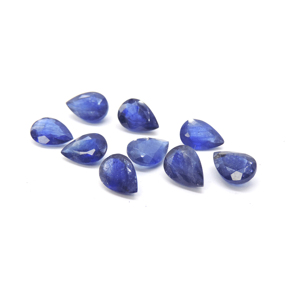 Saphirs bleus naturels de Bangkok, taille poire calibrée 9x11mm, pierres précieuses de saphir bleu naturel facettées pour la création de bijoux - Product Image 1
