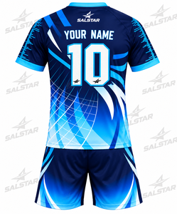 ชุดเสื้อฟุตบอลชาย SALSTAR แบบซับลิเมชั่น คอวี ระบายอากาศได้ดี ผลิตจากโพลีเอสเตอร์ เหมาะสำหรับทุกฤดูกาล ชุดกีฬาสำหรับผู้ใหญ่ - Product Image 4