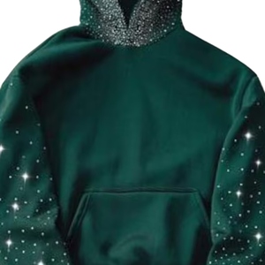 Sudadera con capucha de diamantes de imitación para hombre, diseño de logotipo de alta demanda, nuevo modelo, precio mayorista, el mejor material, suave y sostenible - Product Image 2