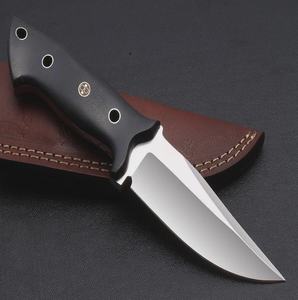 Cuchillo de Camping con Hoja de Acero Inoxidable y Mango de Resina con Funda de Cuero, Herramienta de Supervivencia para Exteriores - Product Image 3