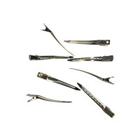 Pinces à cheveux professionnelles en acier inoxydable à maintien robuste pour coiffure multifonctionnelle, coupe, coloration et séchage au sèche-cheveux