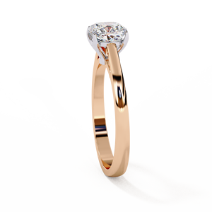 Cushion Cut Solitaire <b>Diamond</b> <b>Ring</b> in Elegant Engagement <b>Ring</b> - Product Image 2