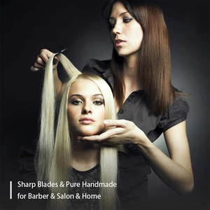 Ensemble de coiffure de haute qualité en 2 pièces, ciseaux de barbier et ciseaux à effiler en acier inoxydable à lame tranchante pour la coupe de cheveux en salon - Product Image 6