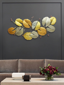 Modern Luxury Gold Ginkgo <b>Leaf</b> Metal <b>Wall</b> Art <b>Decor</b> Large Hanging Sculptures Light Luxury <b>Wall</b> Hanging for Living Room Hotel - Product Image 1