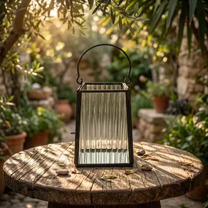 ARTISAN DESIGN Metal Lantern Decorative Lantern Black Finish Premium Quality Home Wedding Gift <b>Candle</b> Light <b>Dinner</b> Made in India - Product Image 5