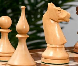 Pièces d'échecs du championnat soviétique de Bakou de 1961, reproduites, en sheesham et bois de buis, roi de 4 pouces, au meilleur prix - Product Image 2