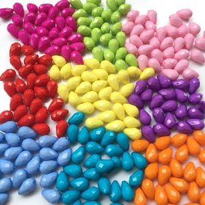 6x9mm <b>Large</b> Hole Round Dual Tone Acrylic Plastic & Lucite High Quality Customizable Barrel Beads for DIY Jewelry Keychains Bulk - Product Image 6