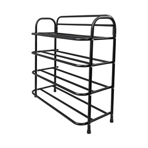 Étagère à chaussures en métal durable, organisateur à quatre niveaux, grande capacité de rangement, design gain de place, structure robuste, solution moderne pour l'entrée - Product Image 4