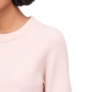 Pull en cachemire respirant super doux rose clair à manches courtes pour femme, col rond, décontracté, léger, mode quotidienne - Product Image 3
