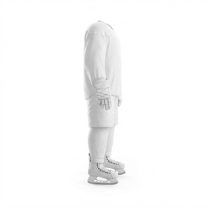 Conjunto de uniforme de hockey con camiseta deportiva y pantalones cortos a juego, tela transpirable, ajuste cómodo, ropa deportiva duradera para actividades físicas. - Product Image 2
